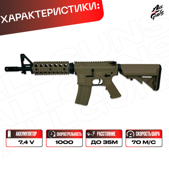 Орбибольный автомат M4 Cyma JD - CQB из нейлона (песочный)