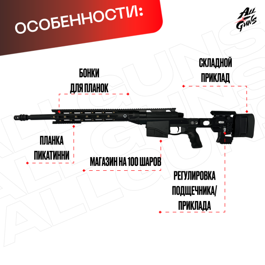 Орбибольная винтовка Remington MSR черный